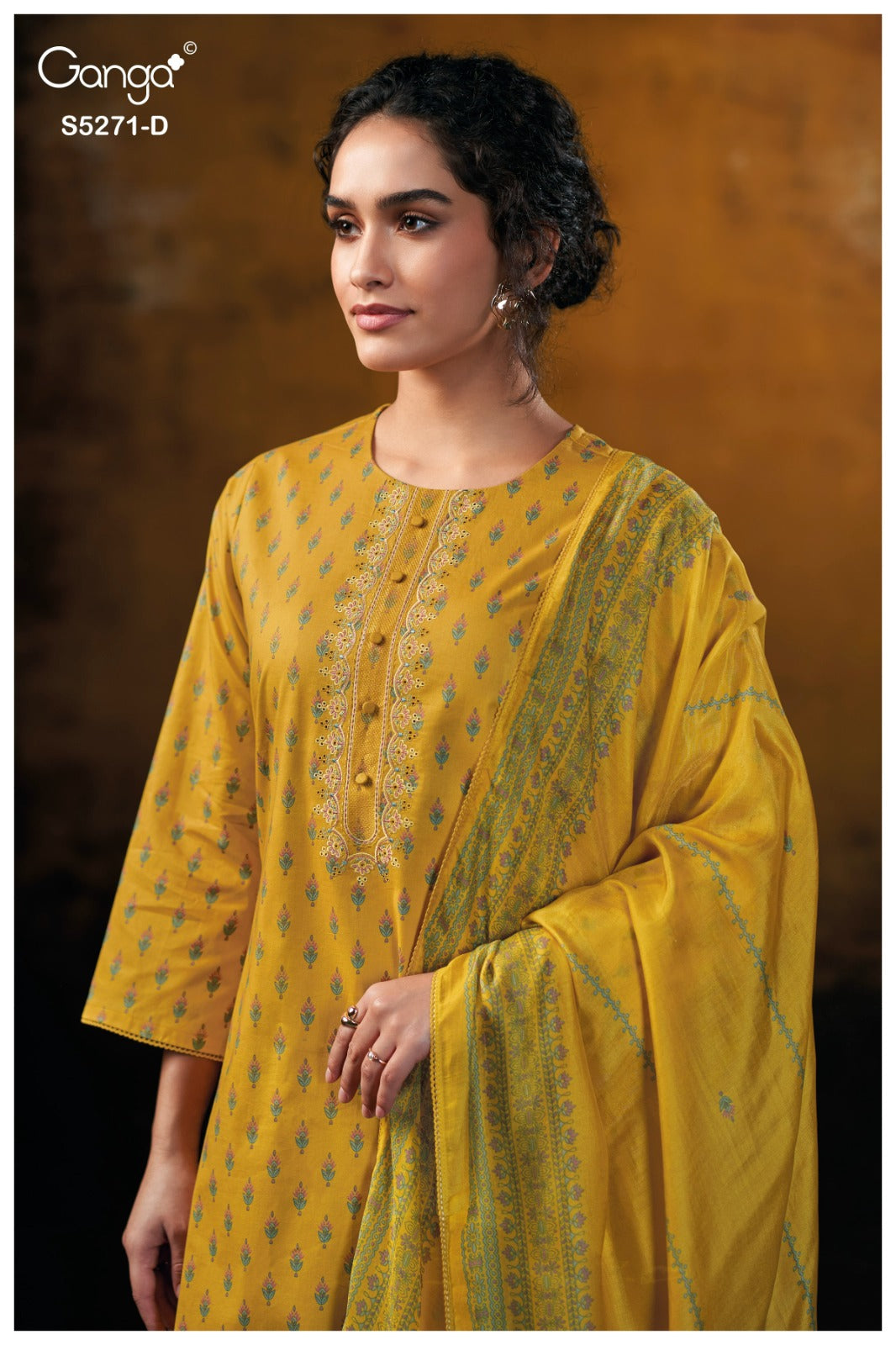 Ursula S5271 Ganga Wool Pashmina Suits Exporter Ahmedabad