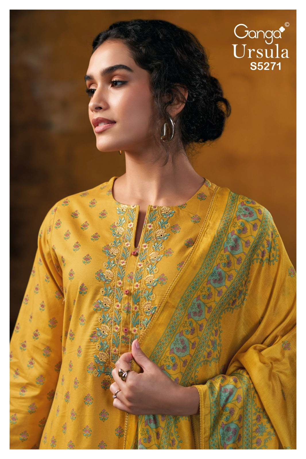 Ursula S5271 Ganga Wool Pashmina Suits Exporter Ahmedabad