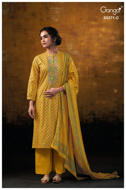 Ursula S5271 Ganga Wool Pashmina Suits Exporter Ahmedabad