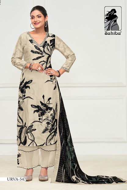 Urva Sahiba Russian Silk Pant Style Suits Manufacturer Gujarat