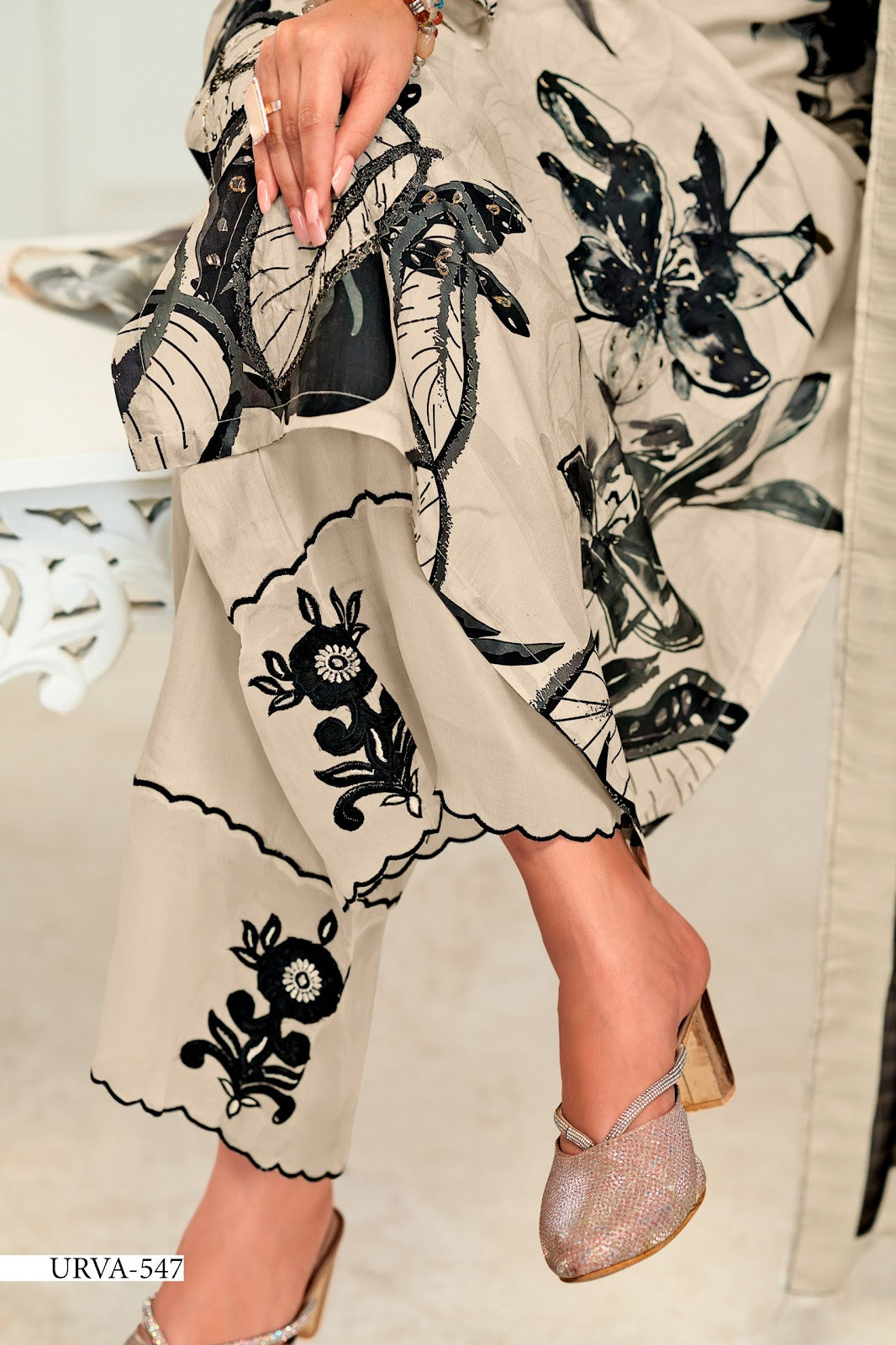 Urva Sahiba Russian Silk Pant Style Suits Manufacturer Gujarat