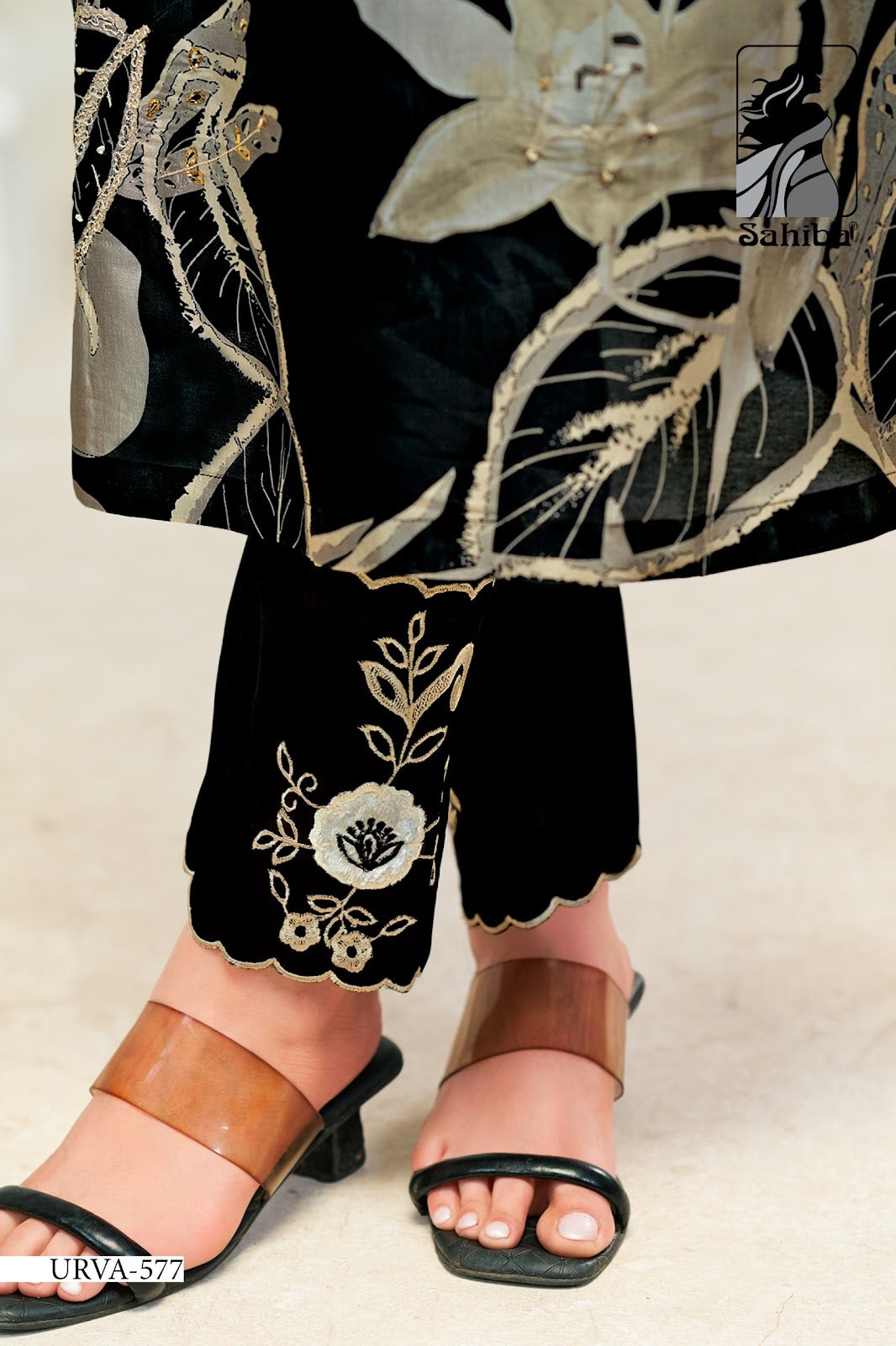 Urva Sahiba Russian Silk Pant Style Suits Manufacturer Gujarat