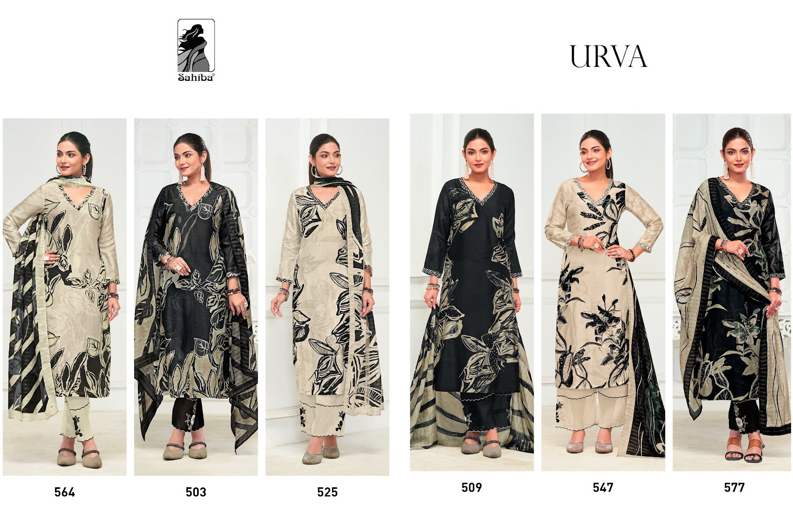 Urva Sahiba Russian Silk Pant Style Suits Manufacturer Gujarat