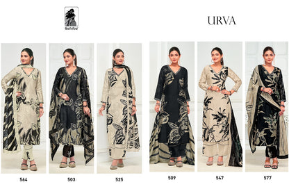 Urva Sahiba Russian Silk Pant Style Suits Manufacturer Gujarat