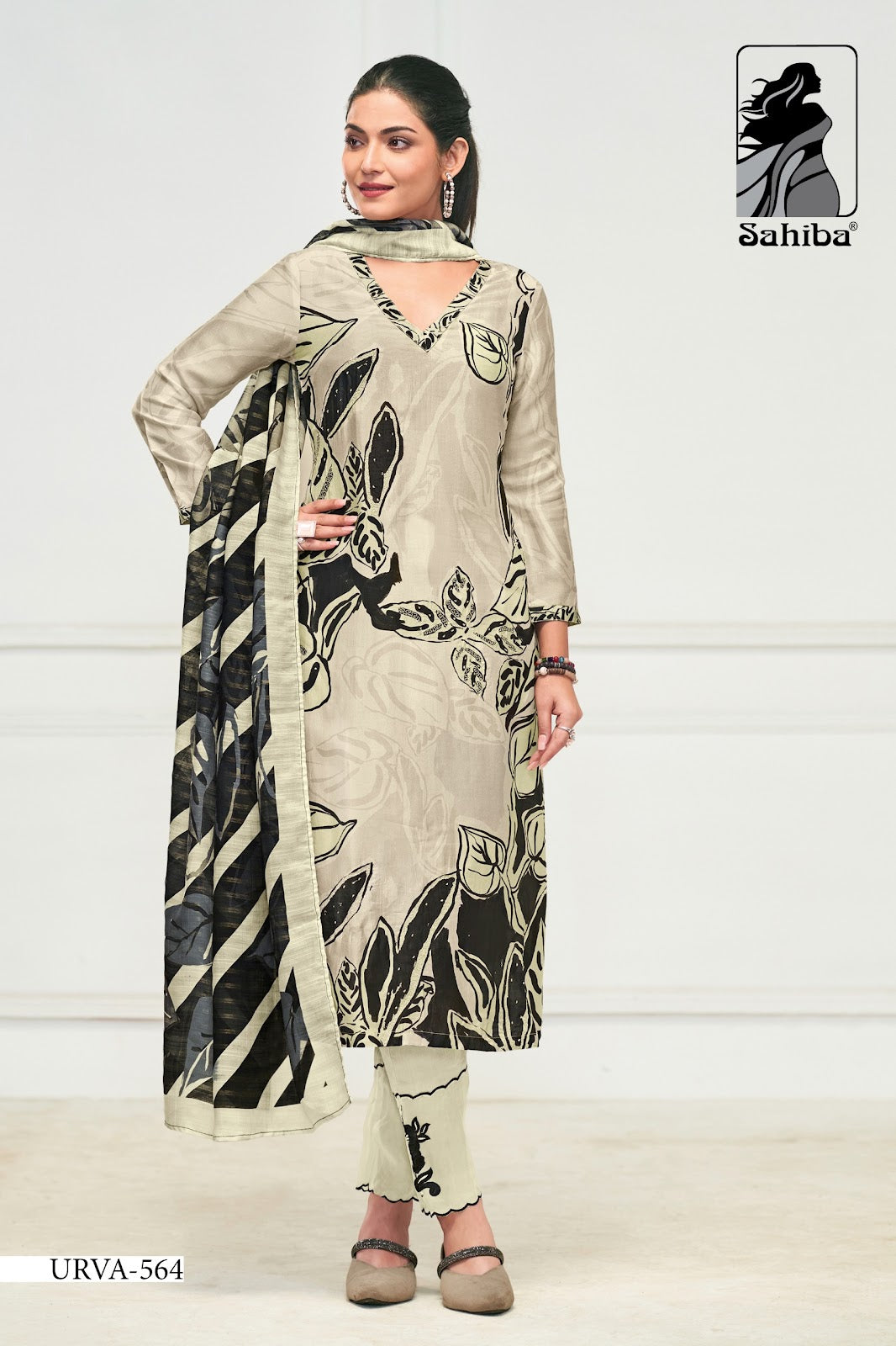 Urva Sahiba Russian Silk Pant Style Suits Manufacturer Gujarat