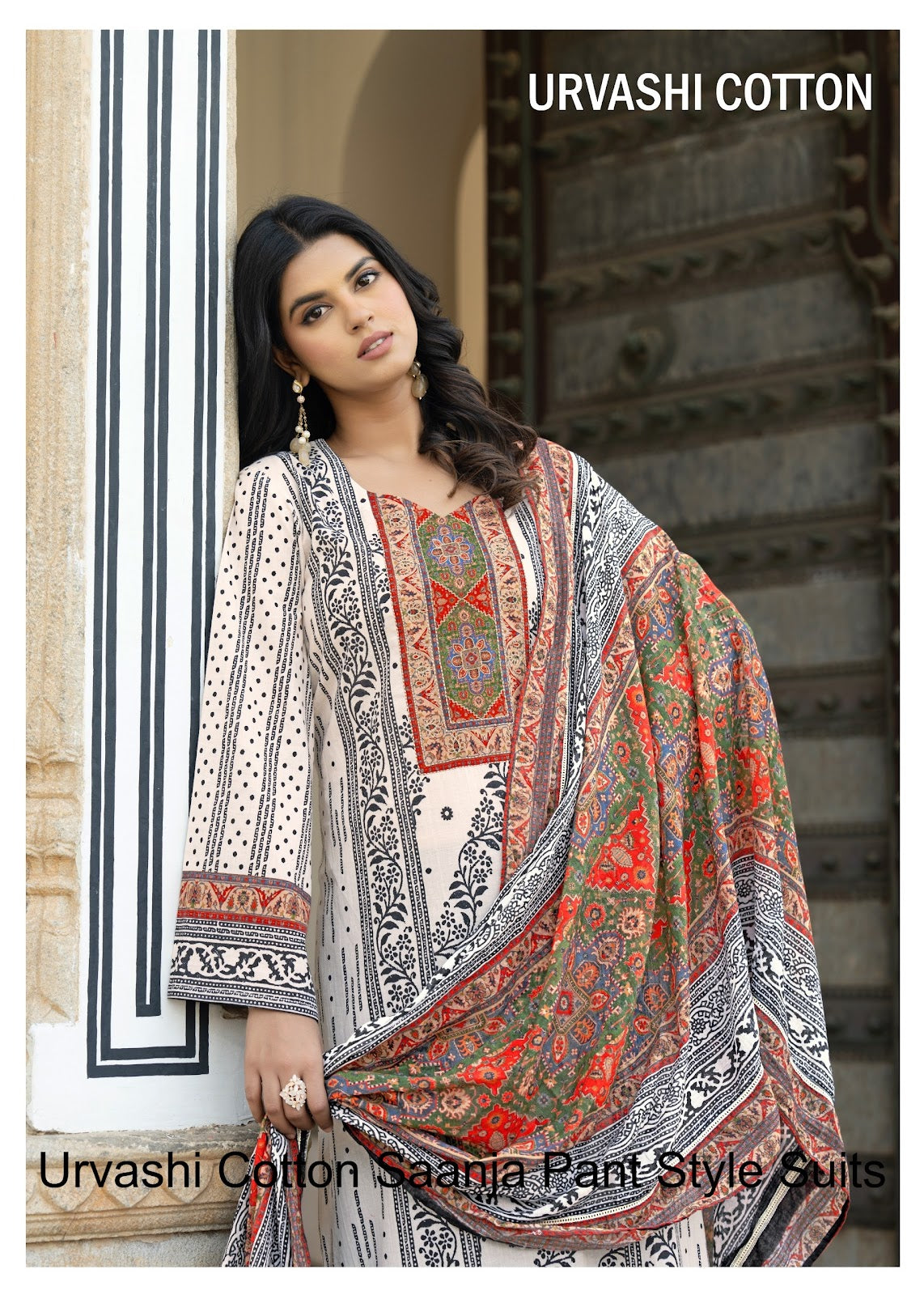 Urvashi Cotton Saanja Cambric Cotton Pant Style Suits Wholesale Price