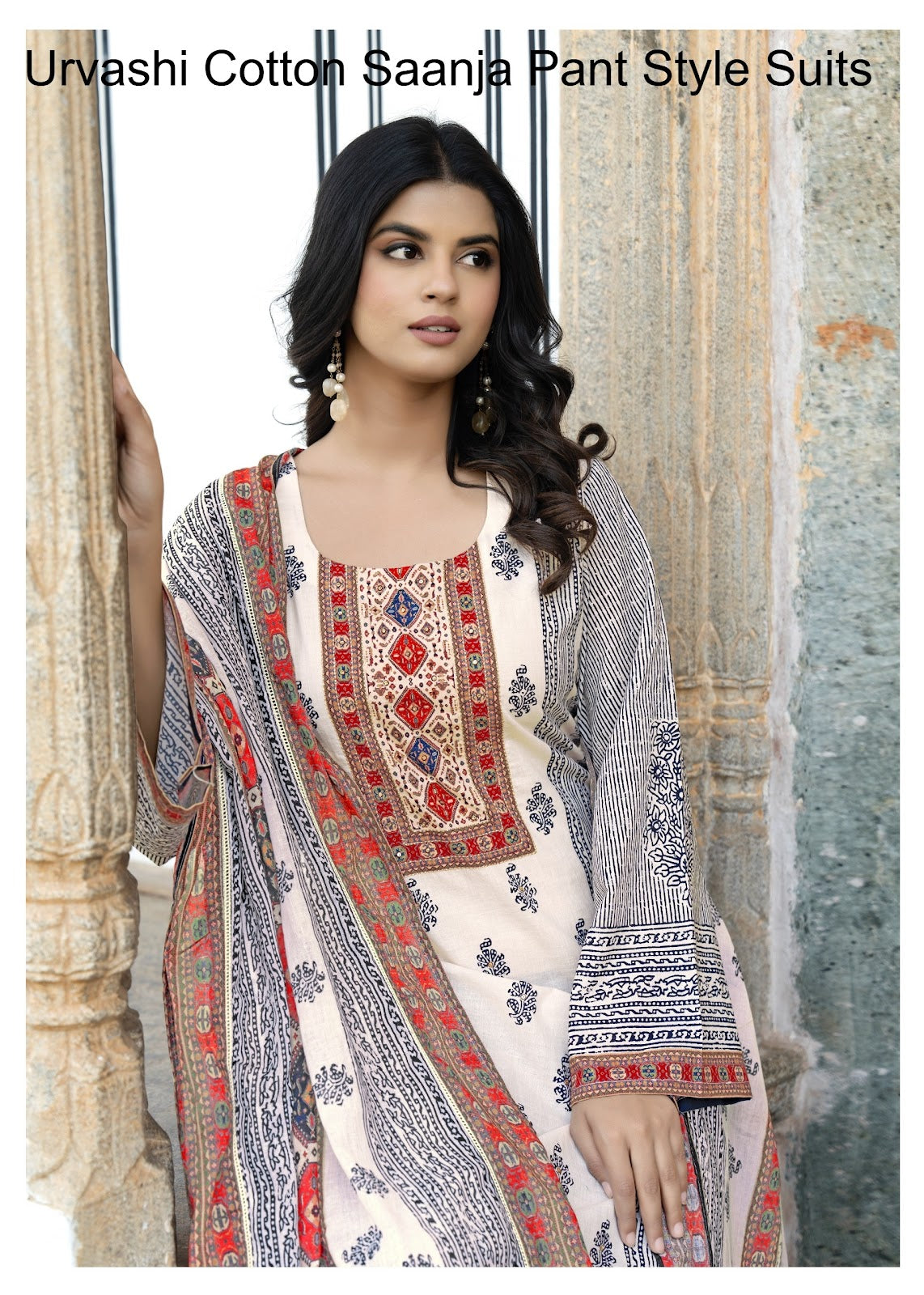 Urvashi Cotton Saanja Cambric Cotton Pant Style Suits Wholesale Price