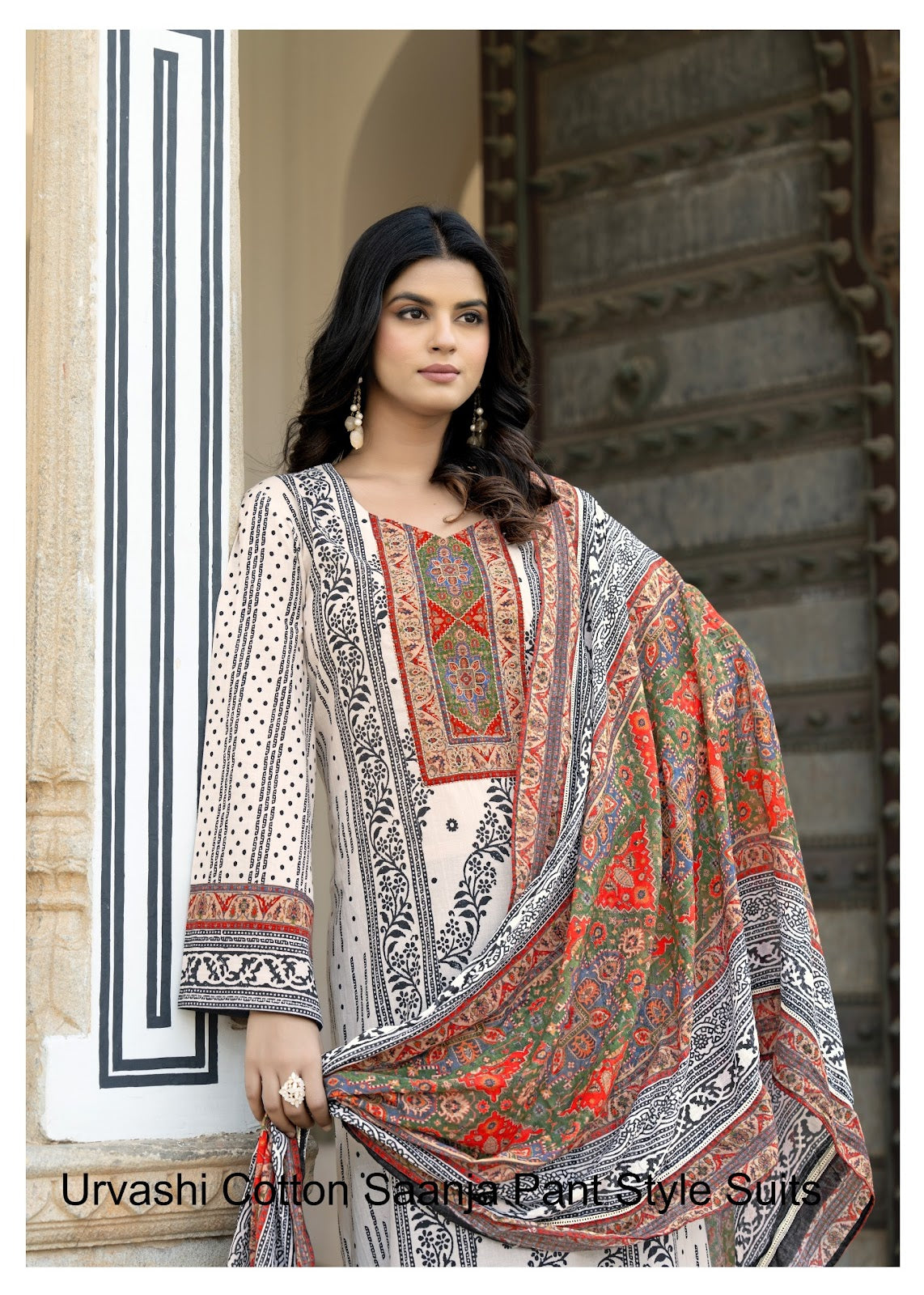 Urvashi Cotton Saanja Cambric Cotton Pant Style Suits Wholesale Price