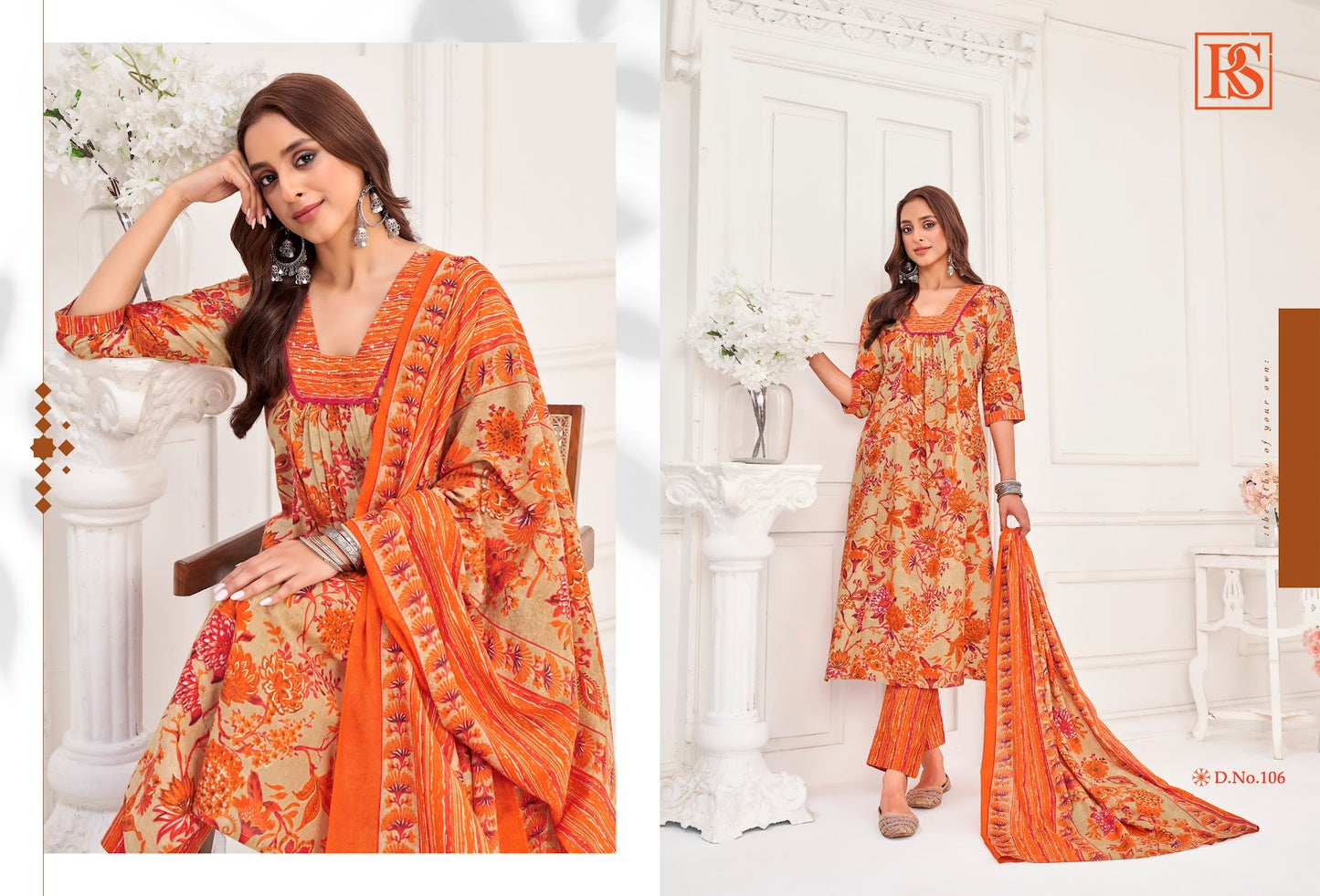 Urvashi Rangi Sangi Cotton Readymade Anarkali Suits Exporter Gujarat