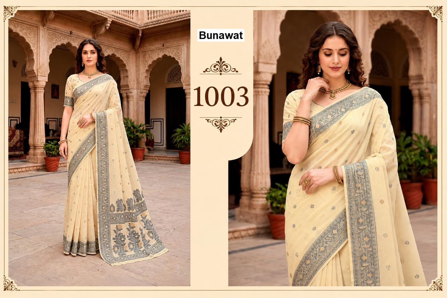 Urvi Cotton Bunawat Sarees Exporter Gujarat