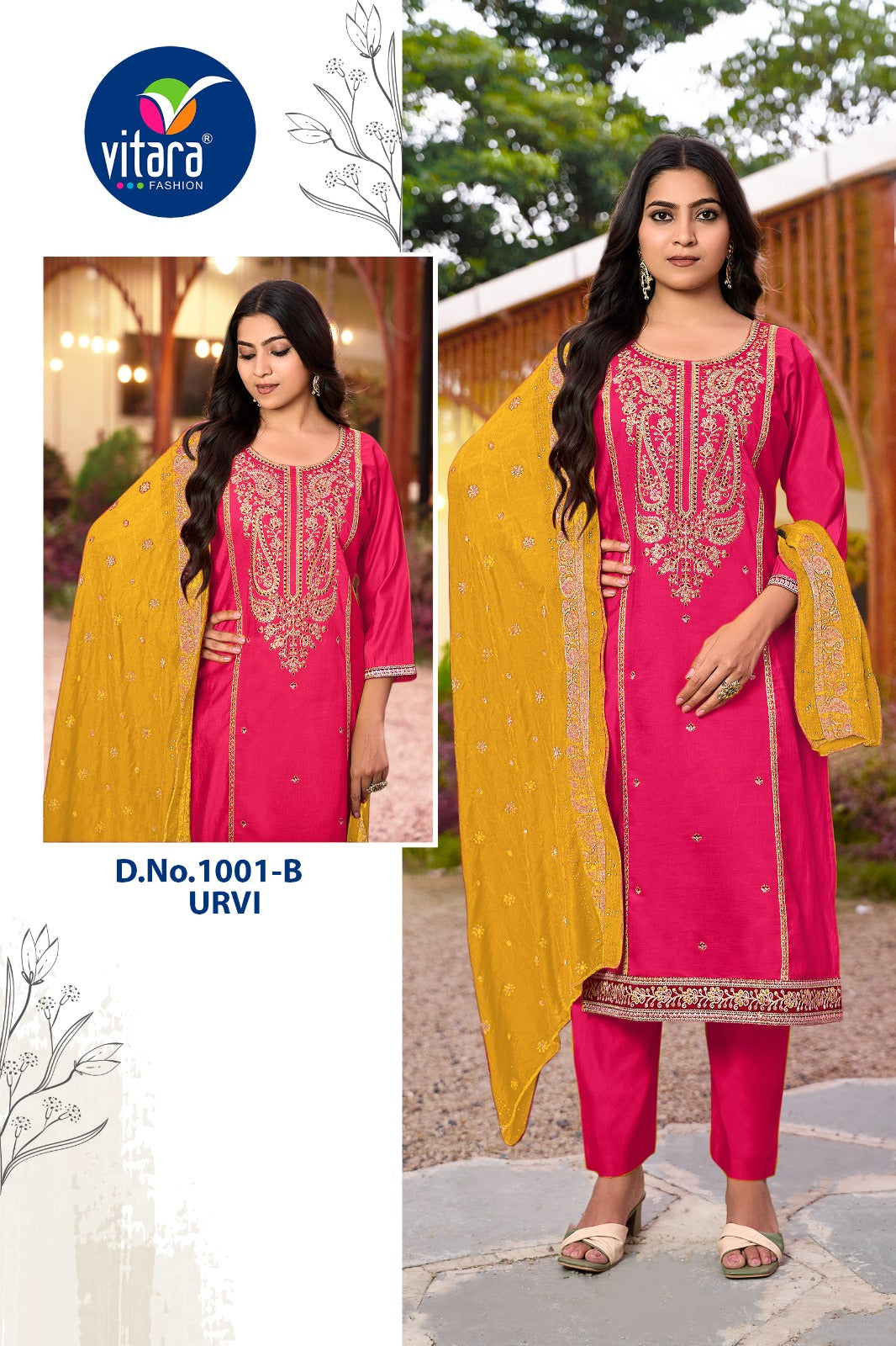 Urvi Vitara Gadwal Silk Readymade Pant Style Suits Manufacturer
