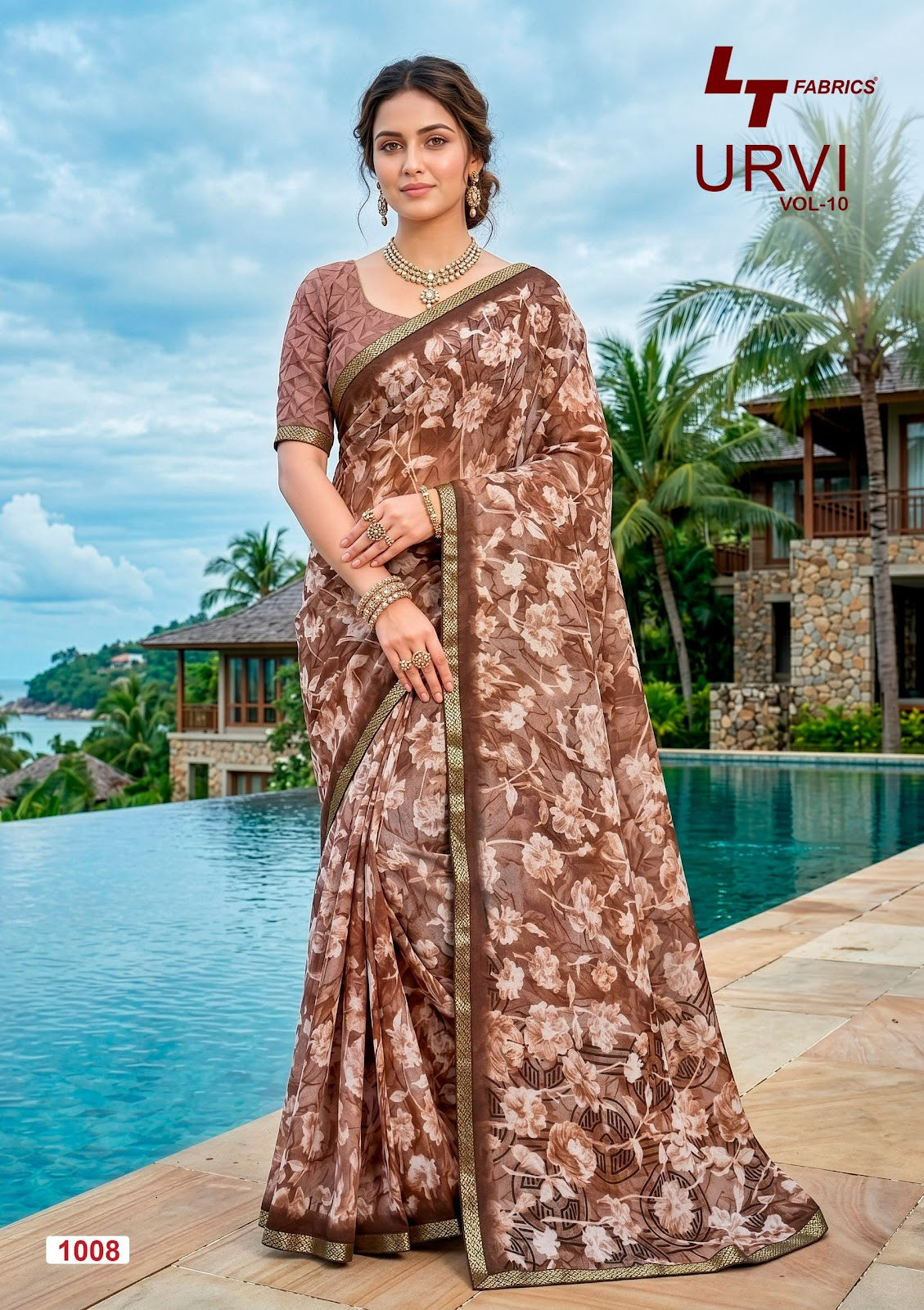 Urvi Vol 10 Lt Fabrics Micro Sarees Wholesale Rate