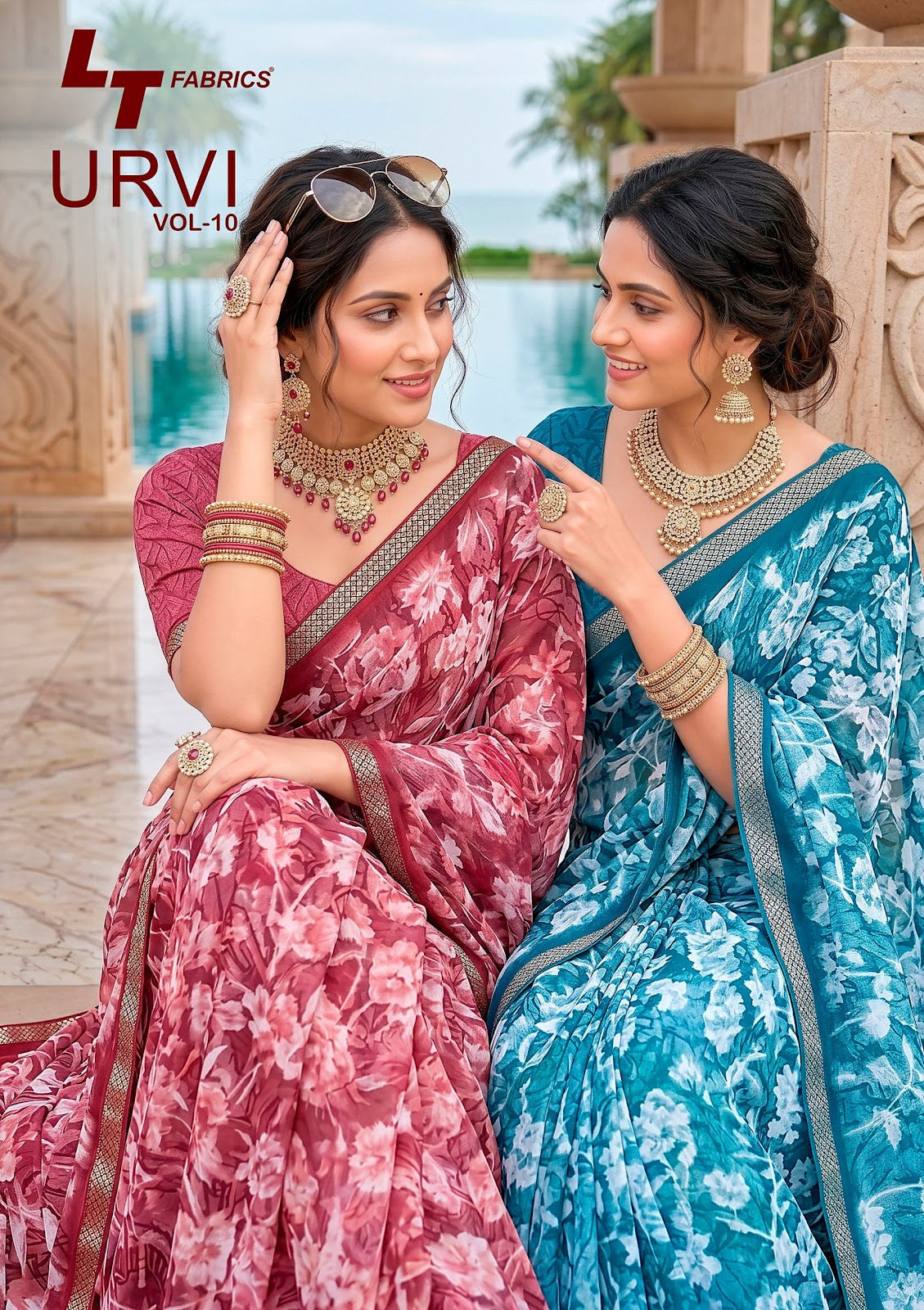 Urvi Vol 10 Lt Fabrics Micro Sarees Wholesale Rate