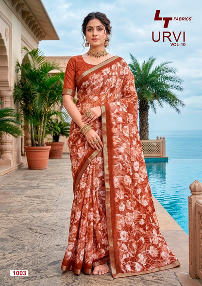 Urvi Vol 10 Lt Fabrics Micro Sarees Wholesale Rate