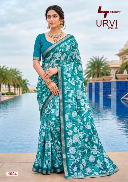 Urvi Vol 10 Lt Fabrics Micro Sarees Wholesale Rate