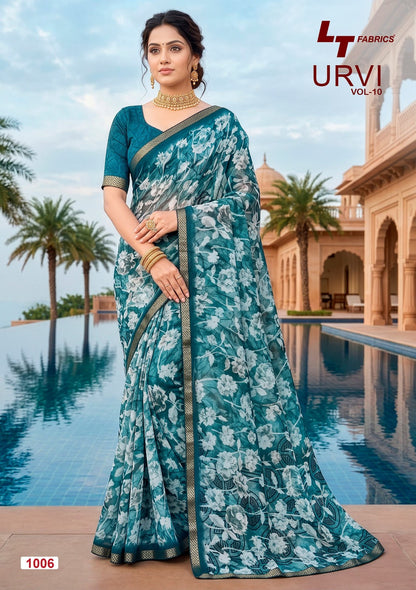 Urvi Vol 10 Lt Fabrics Micro Sarees Wholesale Rate