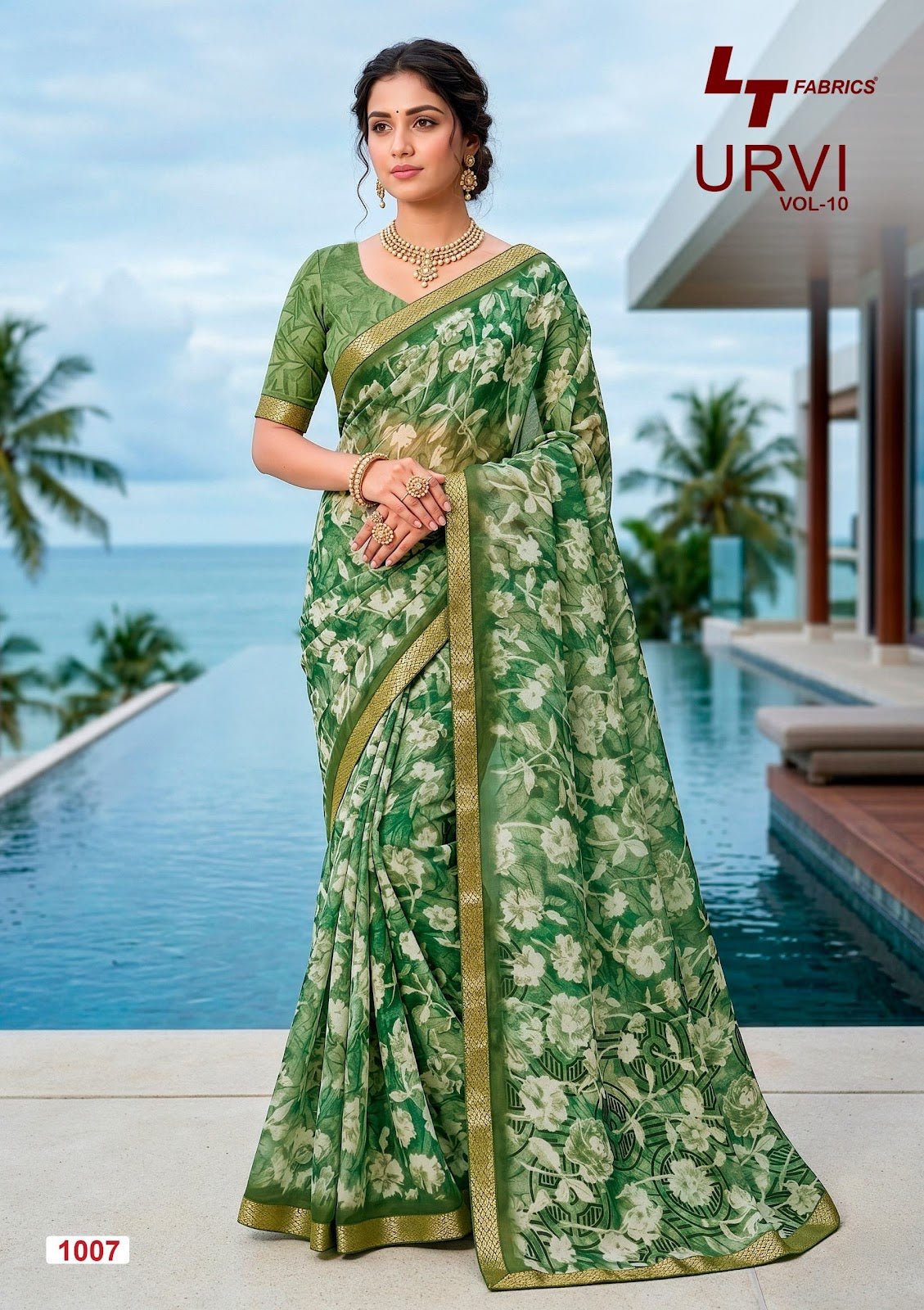 Urvi Vol 10 Lt Fabrics Micro Sarees Wholesale Rate