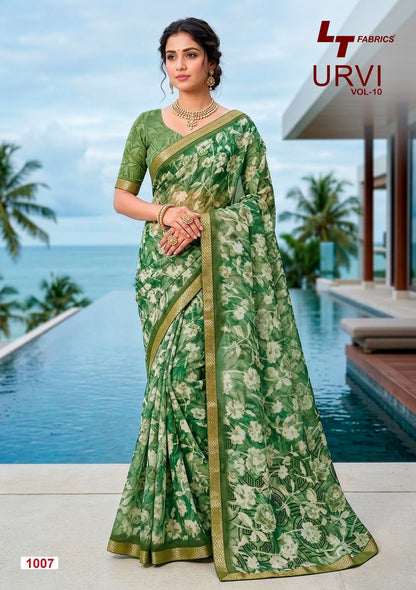 Urvi Vol 10 Lt Fabrics Micro Sarees Wholesale Rate