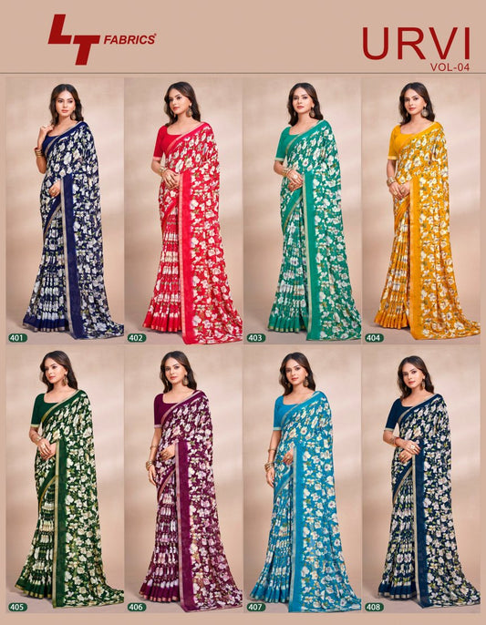 Urvi Vol 4 Lt Fabrics Sarees Supplier Gujarat