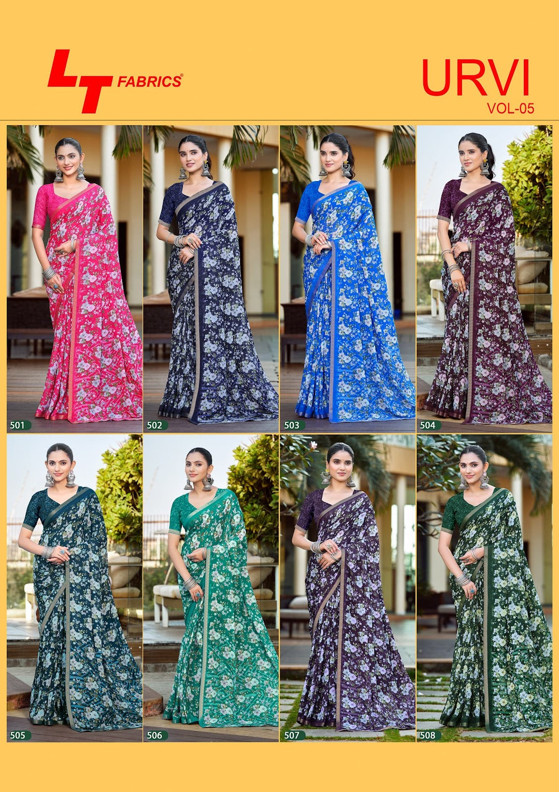 Urvi Vol 5 Lt Fabrics Sarees Supplier