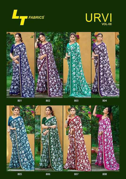 Urvi Vol 8 Lt Fabrics Sarees Wholesaler