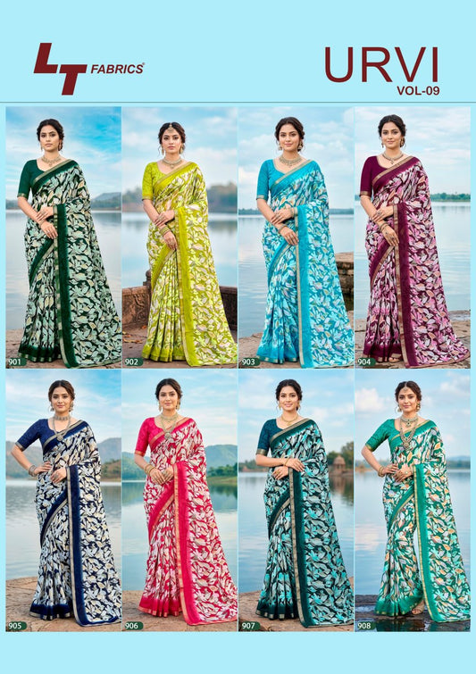 Urvi Vol 9 Lt Fabrics Sarees Exporter Gujarat
