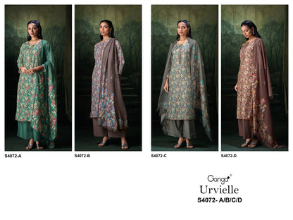 Urvielle 4072 Ganga Pashmina Suits Wholesale Price