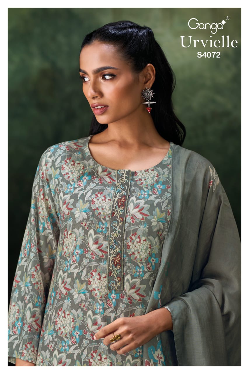 Urvielle 4072 Ganga Pashmina Suits Wholesale Price