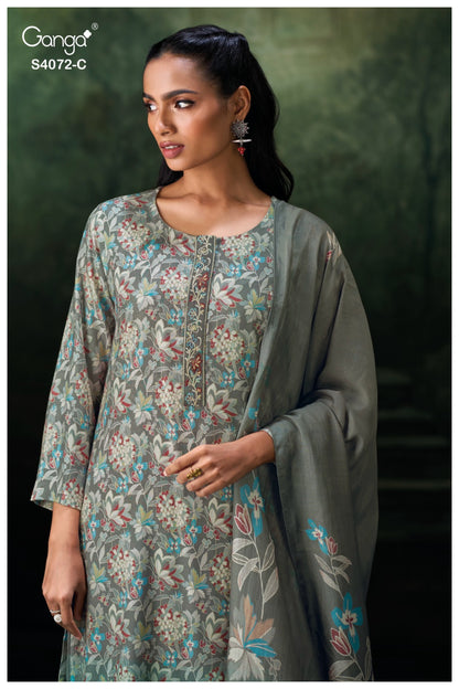 Urvielle 4072 Ganga Pashmina Suits Wholesale Price