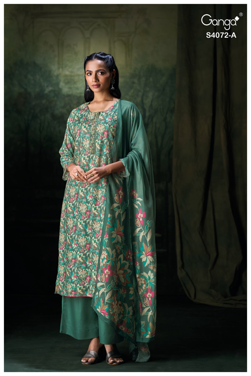 Urvielle 4072 Ganga Pashmina Suits Wholesale Price