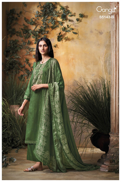 Urvita S5143 Ganga Cotton Satin Plazzo Style Suits Exporter Gujarat