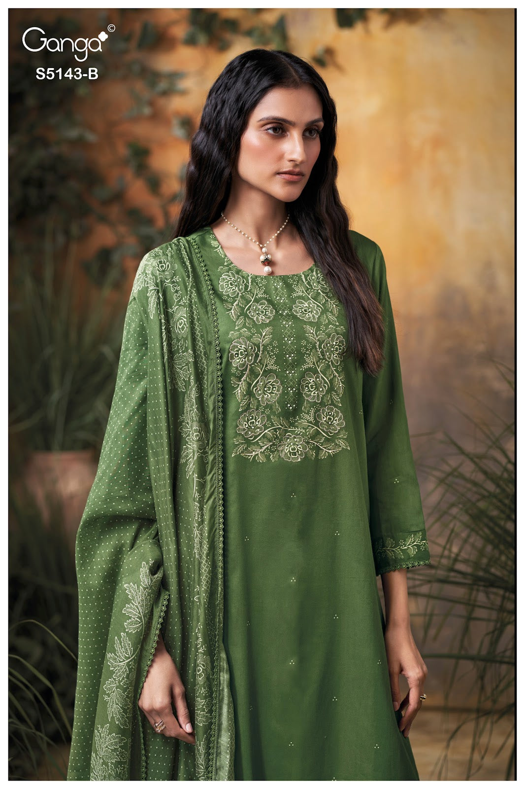 Urvita S5143 Ganga Cotton Satin Plazzo Style Suits Exporter Gujarat