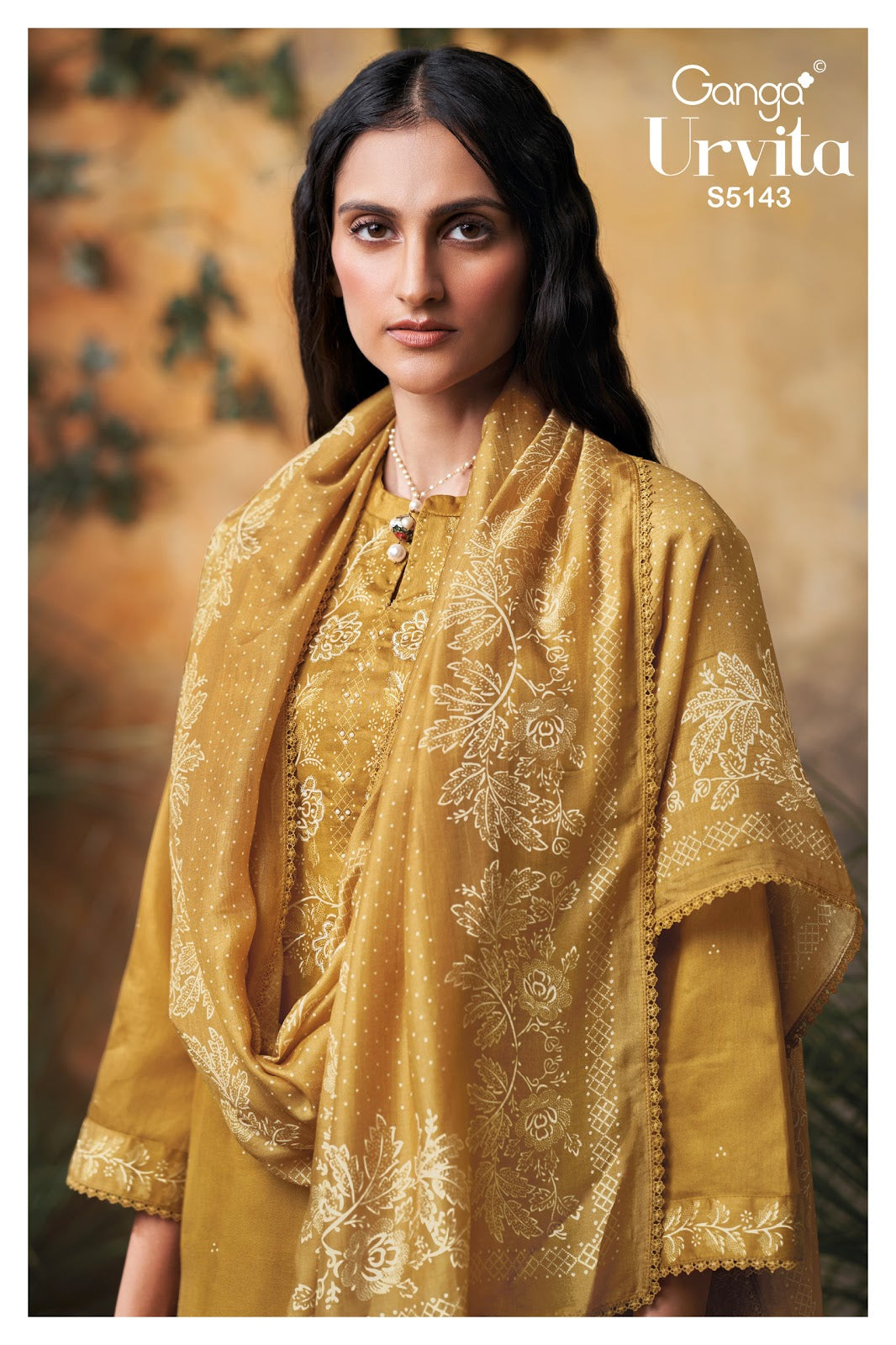 Urvita S5143 Ganga Cotton Satin Plazzo Style Suits Exporter Gujarat