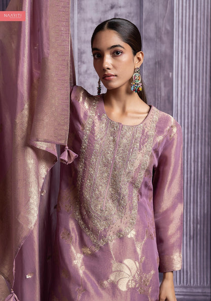 Urwa Naariti Tissue Jacquard Pant Style Suits Wholesaler Ahmedabad
