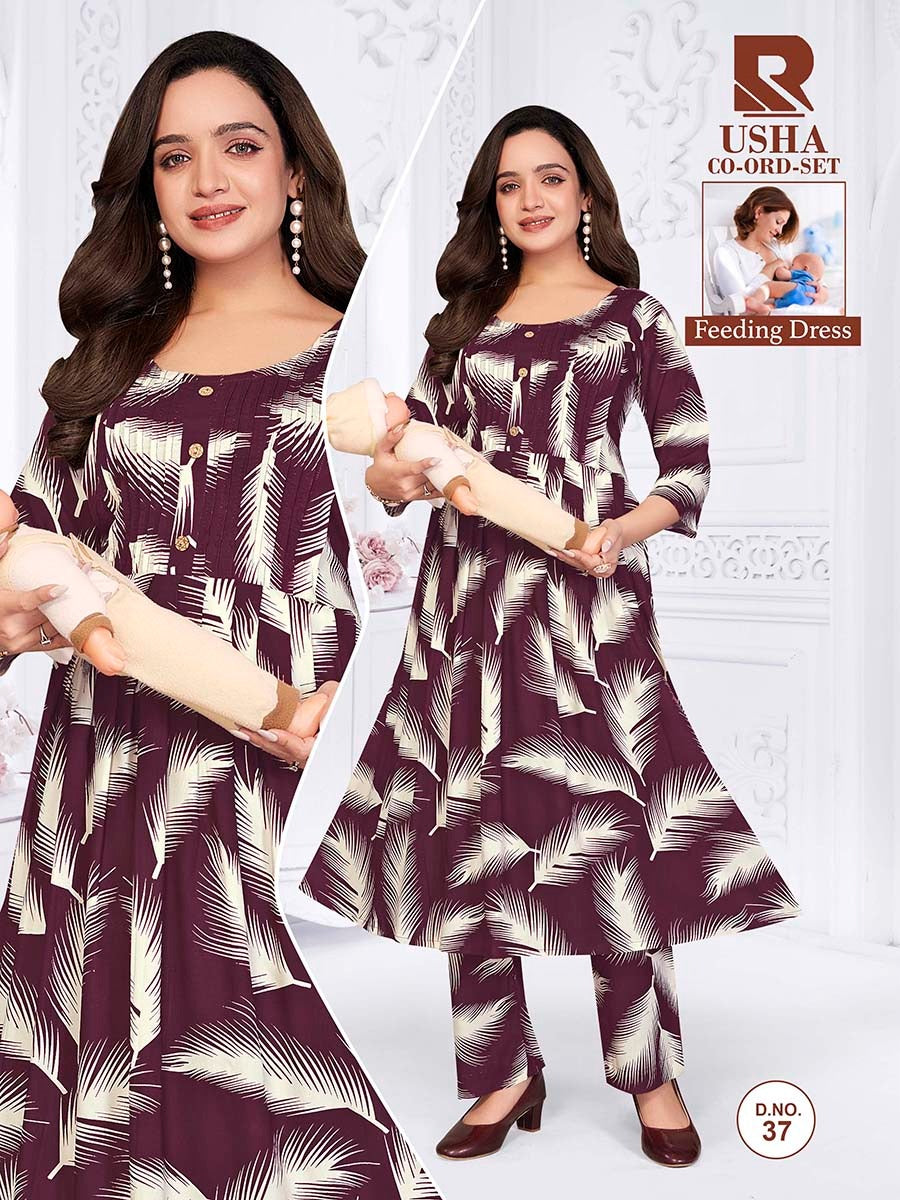 Usha 270626 Raashi Rayon Feeding Co-Ord Set Exporter