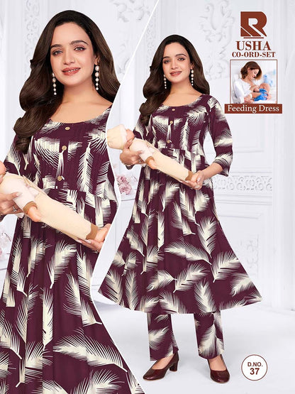 Usha 270626 Raashi Rayon Feeding Co-Ord Set Exporter
