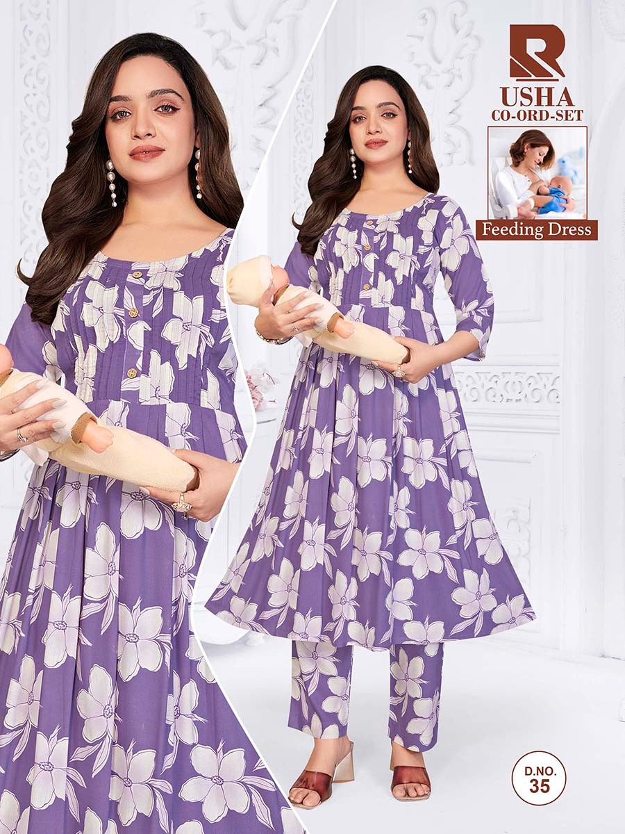 Usha 270626 Raashi Rayon Feeding Co-Ord Set Exporter