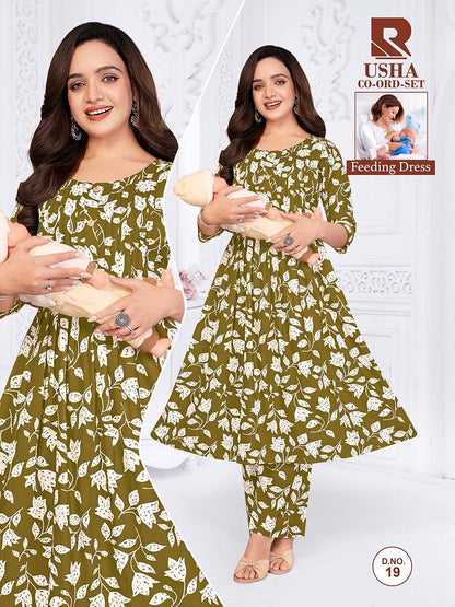 Usha 270626 Raashi Rayon Feeding Co-Ord Set Exporter