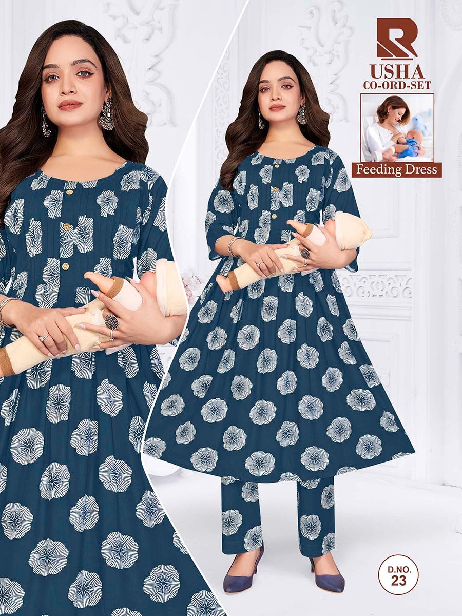 Usha 270626 Raashi Rayon Feeding Co-Ord Set Exporter