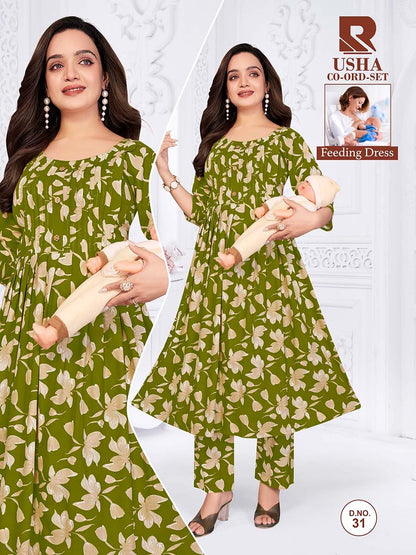 Usha 270626 Raashi Rayon Feeding Co-Ord Set Exporter