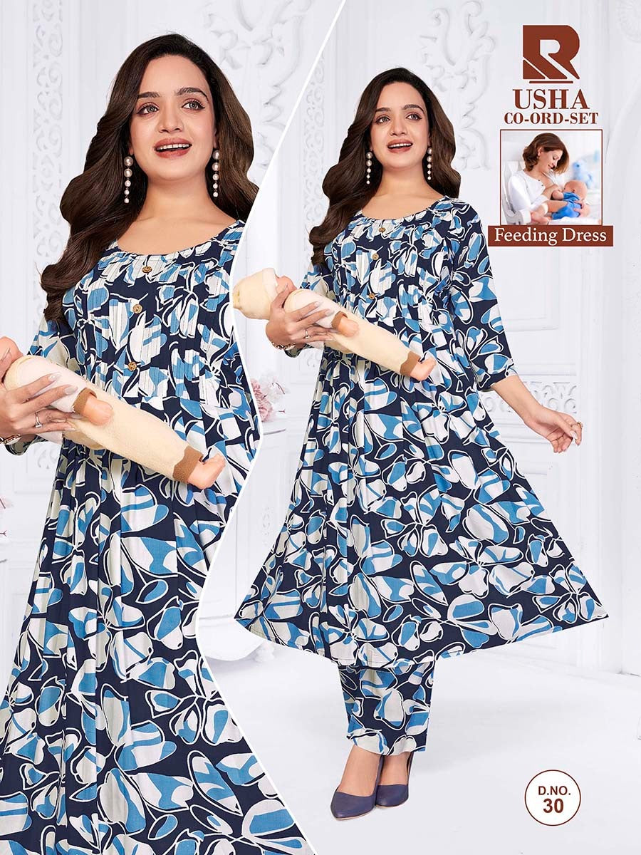 Usha 270626 Raashi Rayon Feeding Co-Ord Set Exporter