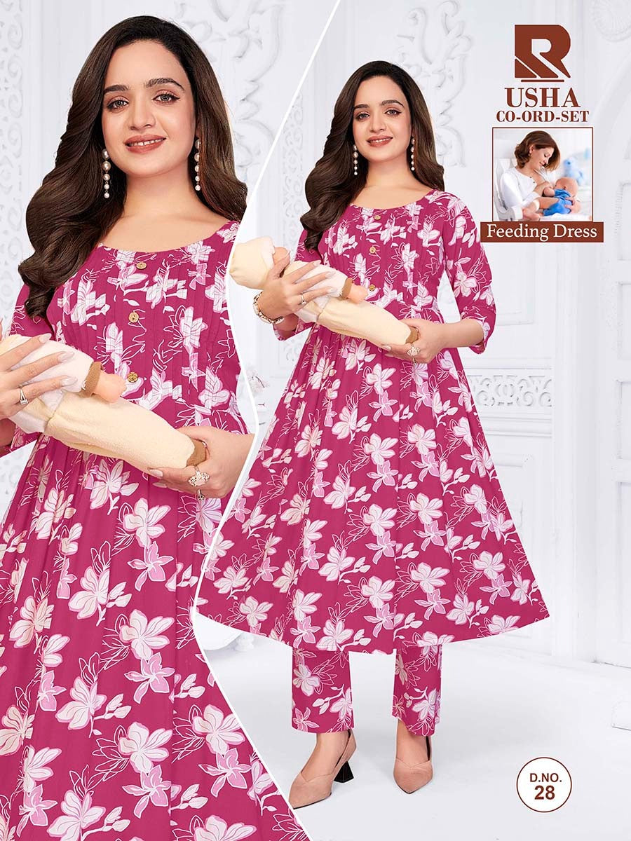 Usha 270626 Raashi Rayon Feeding Co-Ord Set Exporter