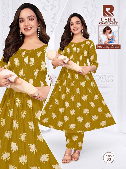 Usha 270626 Raashi Rayon Feeding Co-Ord Set Exporter