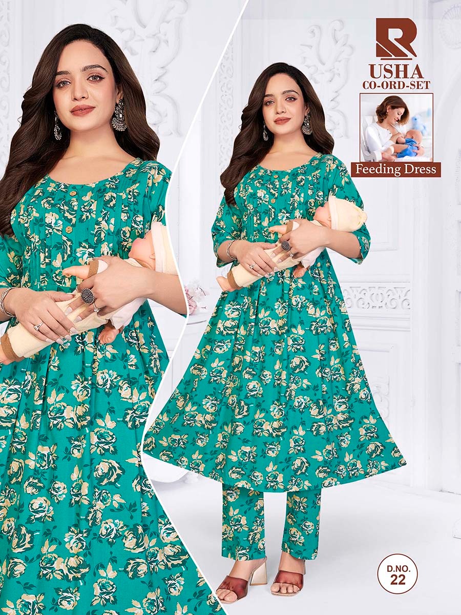 Usha 270626 Raashi Rayon Feeding Co-Ord Set Exporter