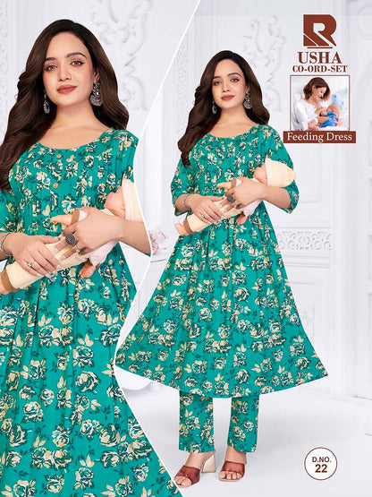Usha 270626 Raashi Rayon Feeding Co-Ord Set Exporter