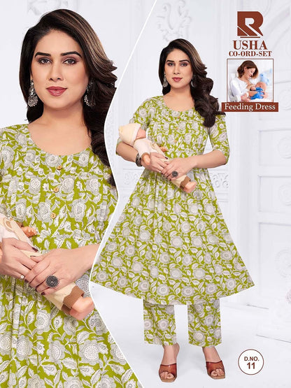 Usha Raashi Rayon Feeding Co-Ord Set Exporter Gujarat