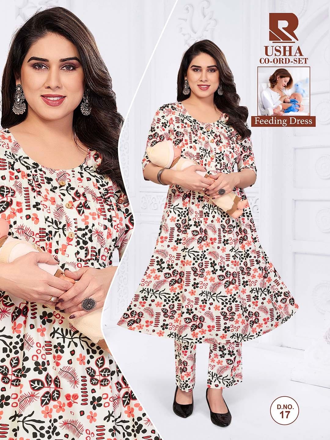 Usha Raashi Rayon Feeding Co-Ord Set Exporter Gujarat