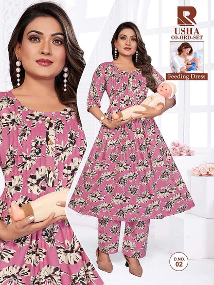 Usha Raashi Rayon Feeding Co-Ord Set Exporter Gujarat