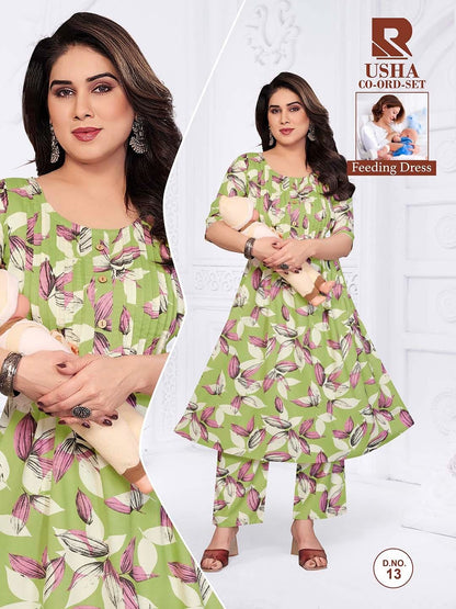 Usha Raashi Rayon Feeding Co-Ord Set Exporter Gujarat
