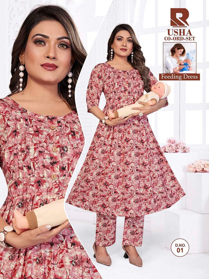 Usha Raashi Rayon Feeding Co-Ord Set Exporter Gujarat
